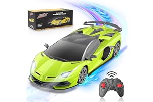 AEROQUEST Lamborghini Remote Control Car 2.4Ghz, Officially Licensed 1:24 Lambo SVJ Electric Sport Racing Hobby Toy Car for 3 4 5 6+ Years Old Boys Grils Birthday Gift, Green