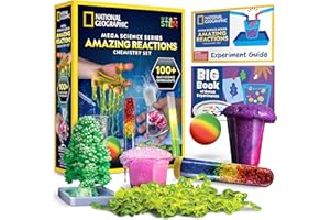 BLUE MARBLE National Geographic Amazing Chemistry Set - Chemistry Kit with 100+ Science Experiments Including Crystal Growing and Reactions, Science Kit for Kids, STEM Gift for Boys and Girls (Amazon Exclusive)