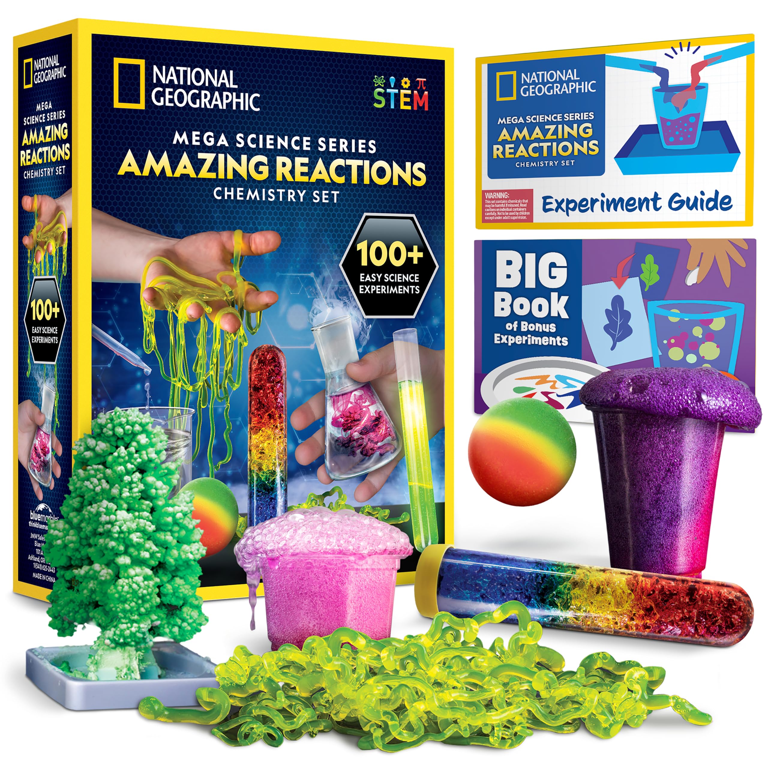 Photo 1 of NATIONAL GEOGRAPHIC Amazing Chemistry Set - Chemistry Kit with 100+ Science Experiments Including Crystal Growing and Reactions, Science Kit for Kids, STEM Gift for Boys and Girls (Amazon Exclusive)
