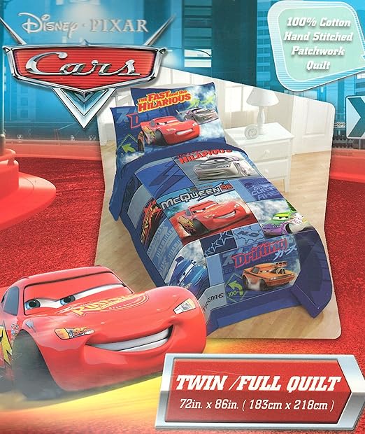 Amazon Com Franco Disney Cars Quilt Comforter Bedding Twin Full