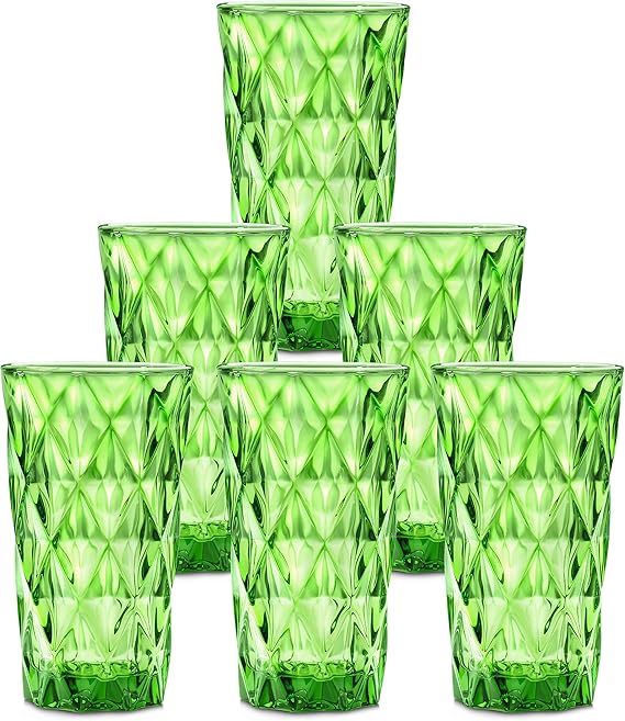 Chef's Star Glass Water Cups 13.5 Oz Highball Drinking