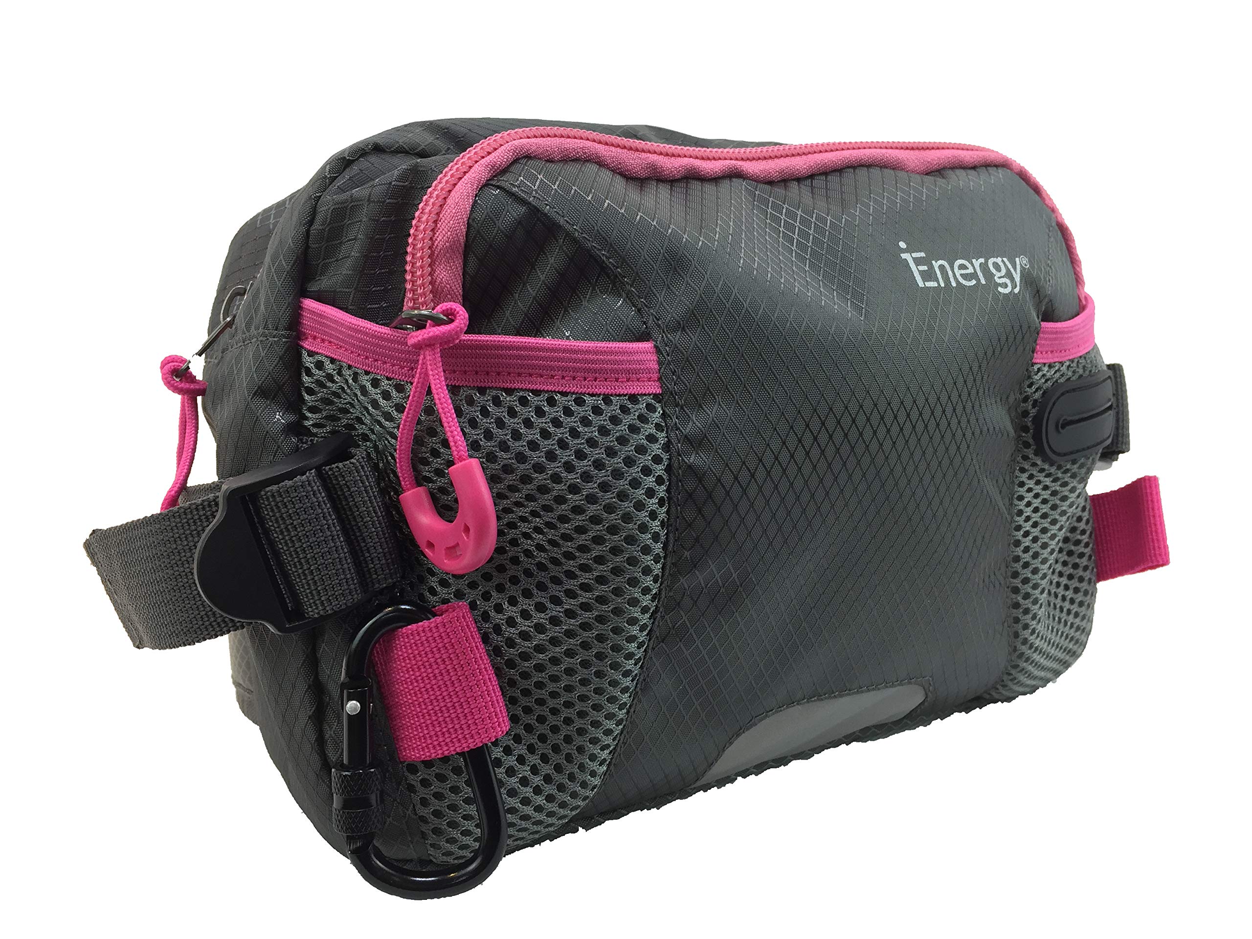 iEnergy™ PAT Dog Walking Bag for Men & Women - Heavy Duty Treat Pouch for Training - Waist Belt for Dog Owners - Treat Carrier - Pink