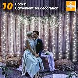 Ollny Curtain Lights 300LED USB 3m x 3m Waterproof 8 Modes Warm White view 6
