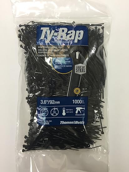 Amazon Com Thomas Y Betts Tr Ty23mx Cable Tie 18lb 4 Uv Blk Paquete De 1000 Home Improvement