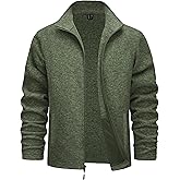 TACVASEN Men's Fleece Jackets Full Zip Lightweight Jacket Casual Soft Warm Coats with Pockets