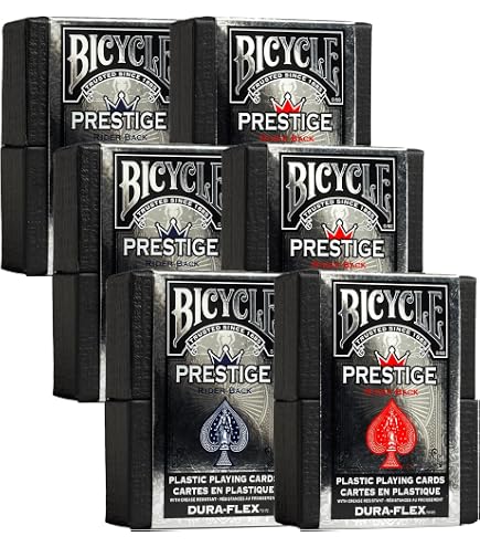 Bicycle Prestige 6個セット Amazon.com: Bicycle Prestige Plastic Playing Cards Plastic Playing