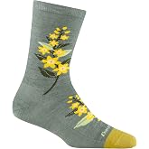 Darn Tough Women's Blossom Crew Lightweight Sock (Style 6104) - | 55% Merino Wool, True Seamless Toe, keeps feet dry, all-weather performance, arch support, knit in Vermont USA