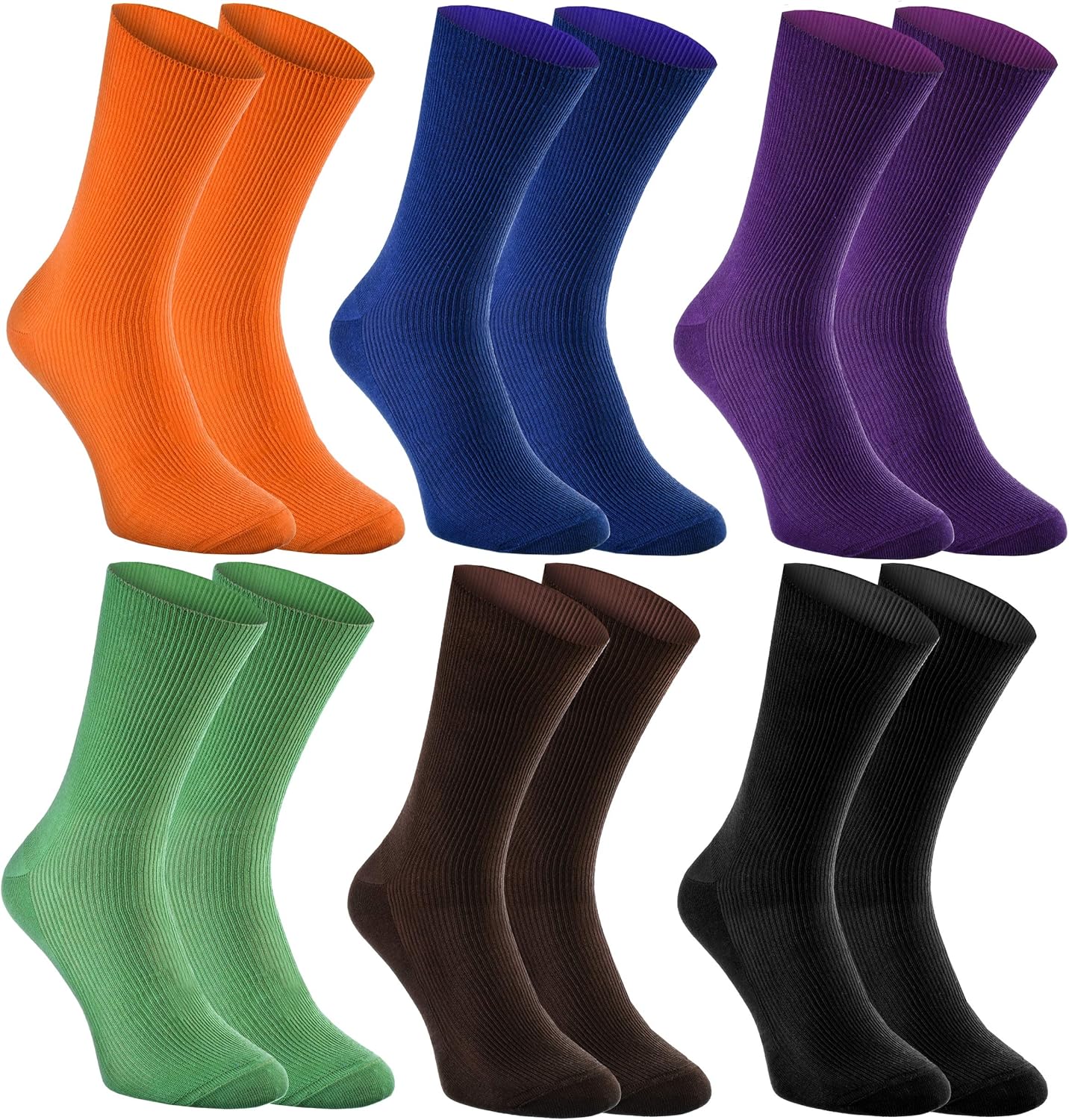 Rainbow Socks Women Men Antibacterial Diabetic Non Elastic Loose