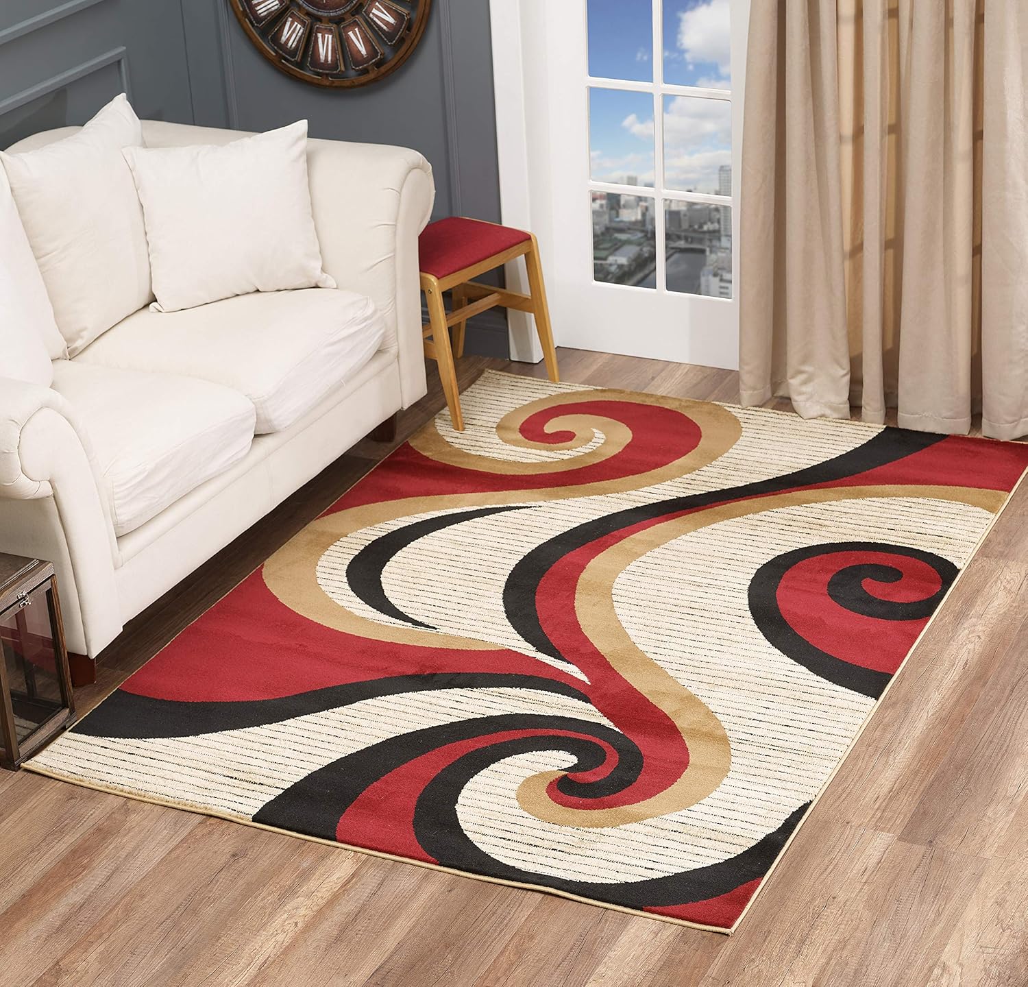 Best black and red rugs for living room