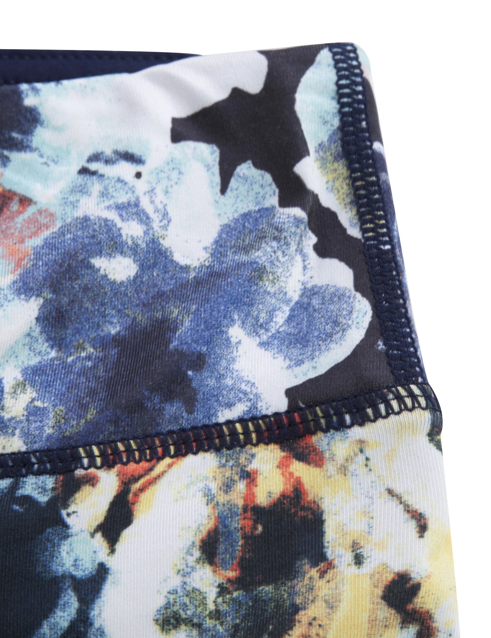 SPECIAL MAGIC Women\'s High Waisted Floral Print Long Legging Navy Blue L