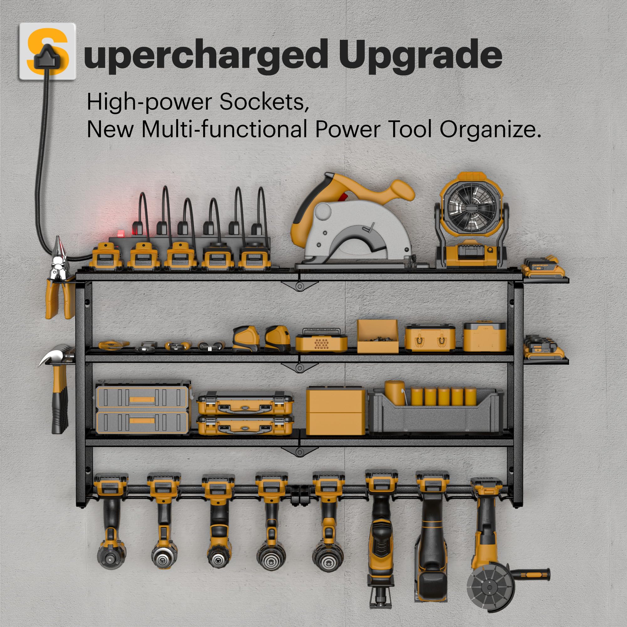 Spampur Power Tool Organizer, Quick Assembly & Max