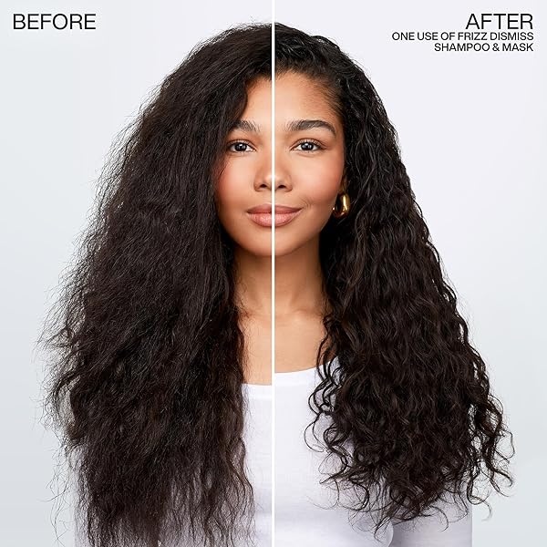REDKEN FRIZZ DISMISS MASK, INTENSE SMOOTHING TREATMENT FOR UNRULY HAIR – ULTRA HYDRATING SMOOTHING HAIR MASK, HYDRATES, SMOOTHS AND TAMES FRIZZ