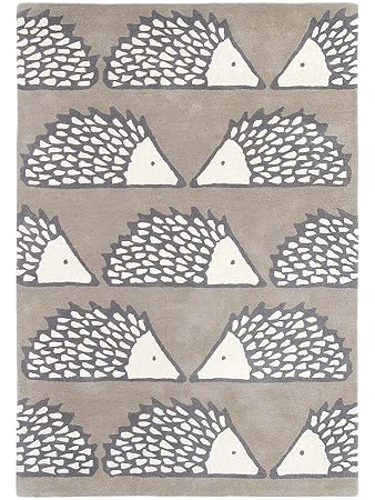 Scion Teppiche Kinderzimmer Wollteppich Spike Taupe 120x180 Cm