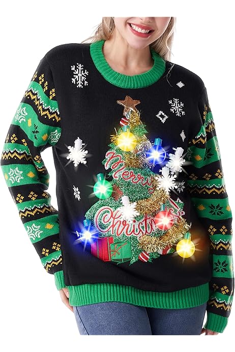 Jersey Navidad Sudadera Con Luces Led Con Luces Led Suéter