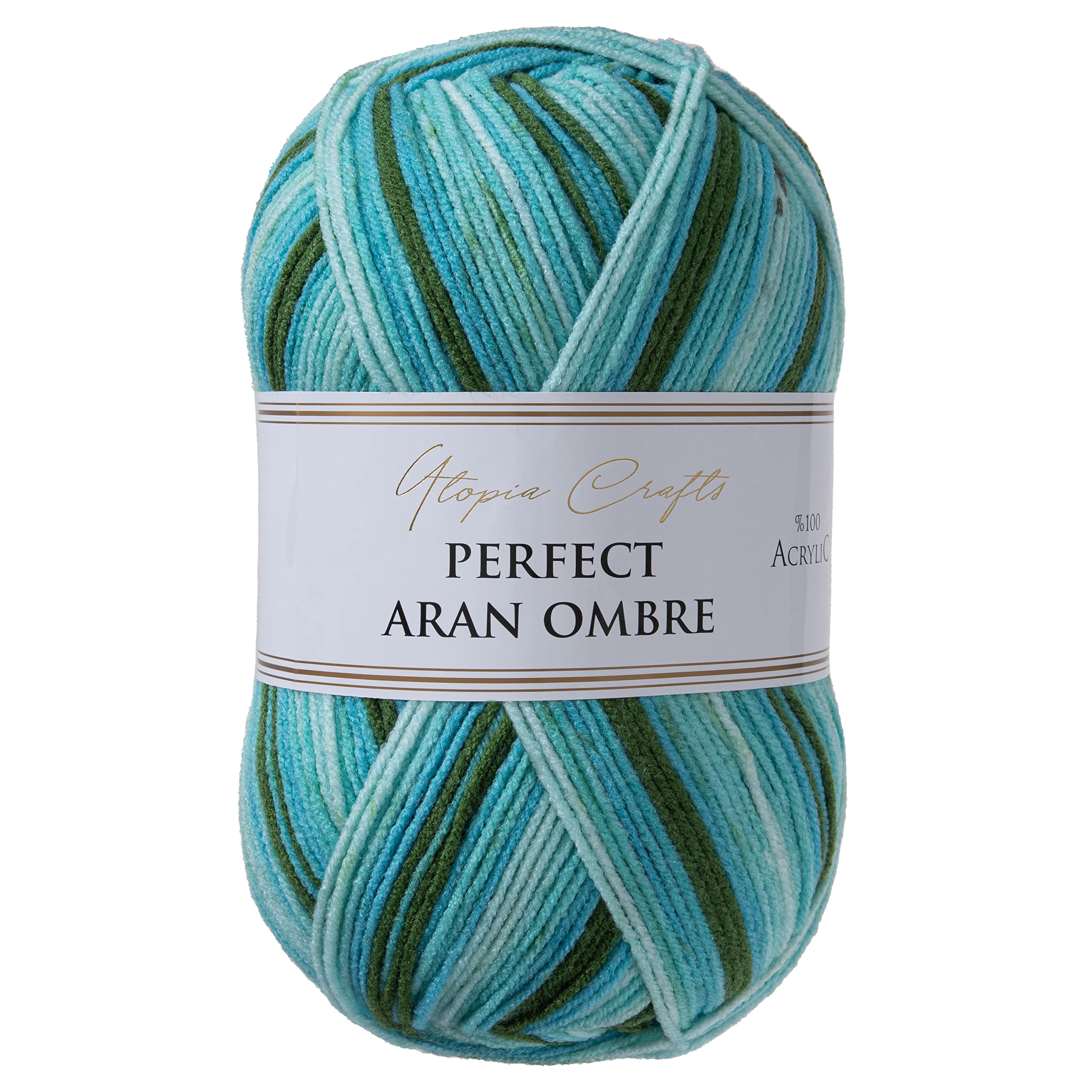 Utopia Crafts Aran Ombre Multicolour Knitting and Crochet Yarn, 300g - 600m (003)
