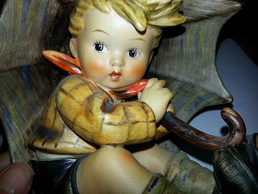 hummel boy with umbrella