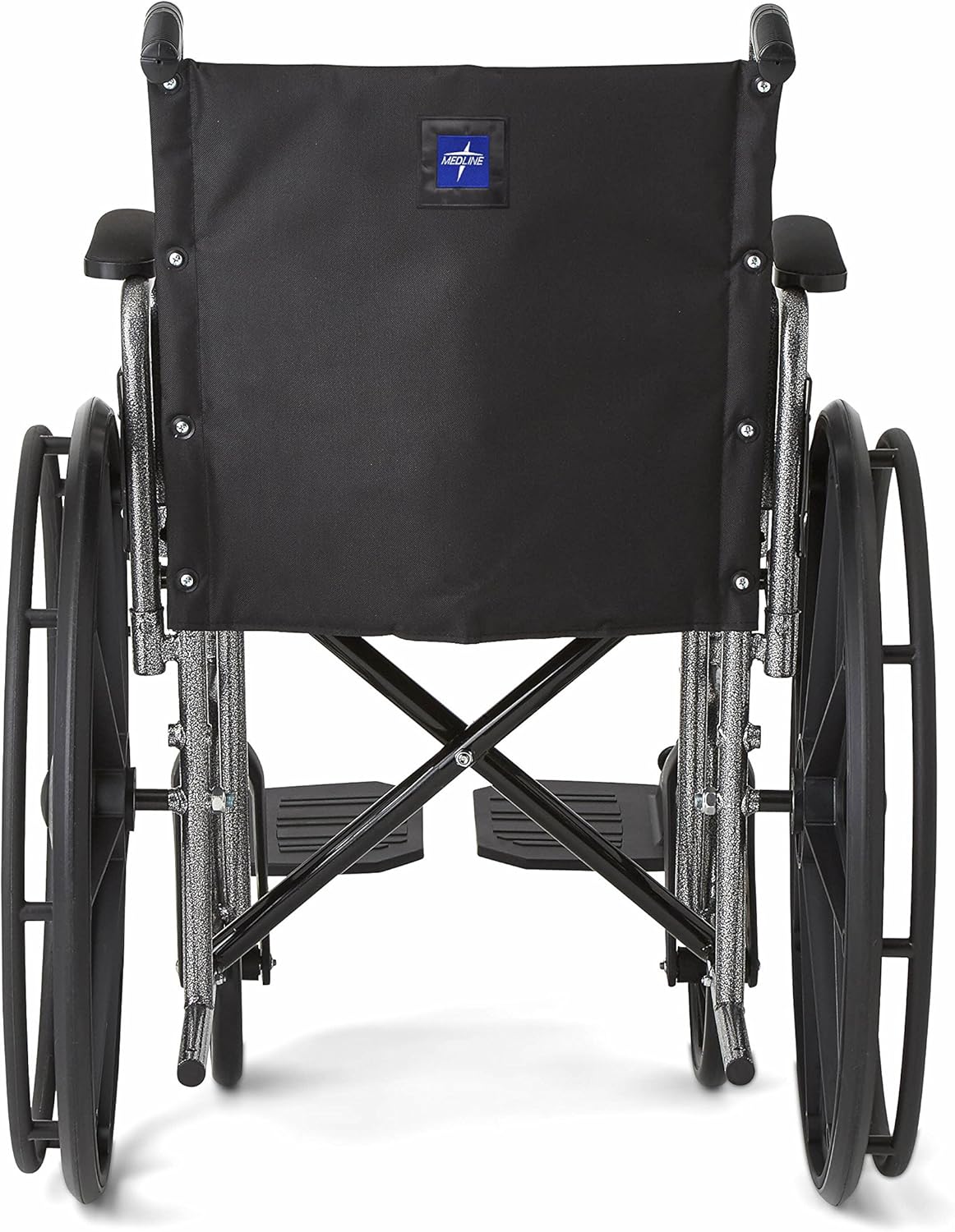 Medline Strong and Sturdy Wheelchair with Desk-Length Arms and Swing-Away Leg Rests for Easy Transfers, 18” Seat: Health & Personal Care