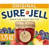 Sure Jell Premium Fruit Pectin, Original, 1.75 oz Box | Sure-Jell Premium Fruit Pectin for Homemade Jelly &amp; Jam, a Gelling Agent That Makes Canning Easier for Jams &amp; Preserves