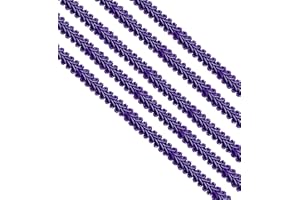 Kyezi Design and Craft 1/2 inch Gimp Trim, 13mm Gimp Braided Trim, Gimp Cord, DIY Braided Cord for Sewing Home Decoration Costume (Purple, 5 Yards)