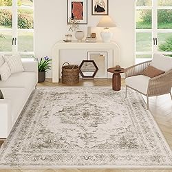 PureCozy Vintage Area Rug 4x6 Indoor Bedroom Rug