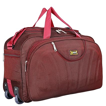 alfisha 22 inch/56 cm (Expandable) Climate Proof Mountain/Hiking/Trekking/Campaign Bag/Backpack 25 ltrs Rucksack/Duffel Strolley Bag (Gala Red) Travel Duffel Bag (Red)