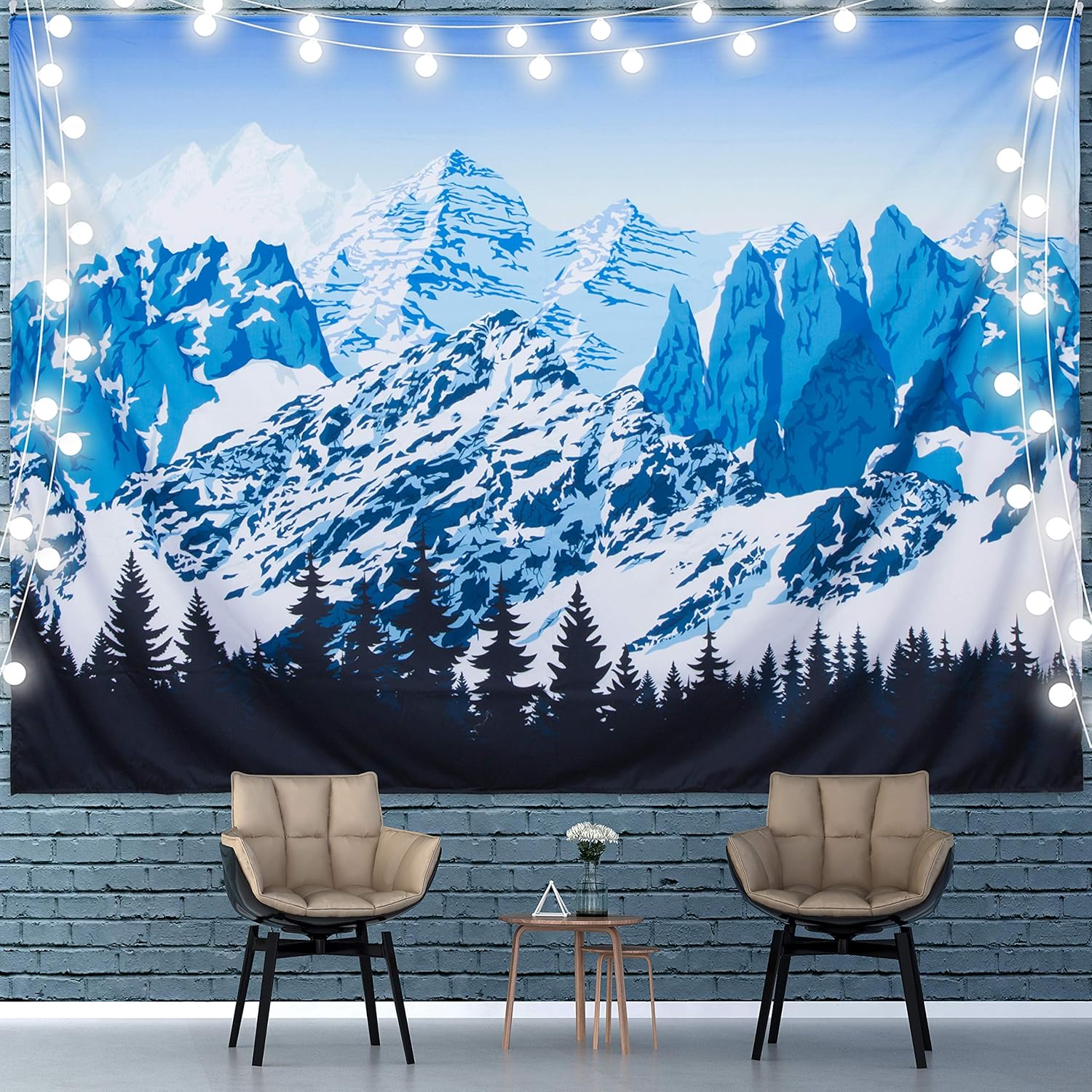 Large Mountain Tapestry Wall Hanging Scenic Nature Wall