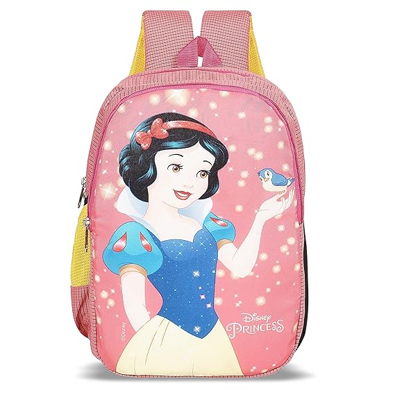 Priority Disney Snow White 20 litres Pink Polyester Kids School Bag | Casual Backpack for Girls (25156)