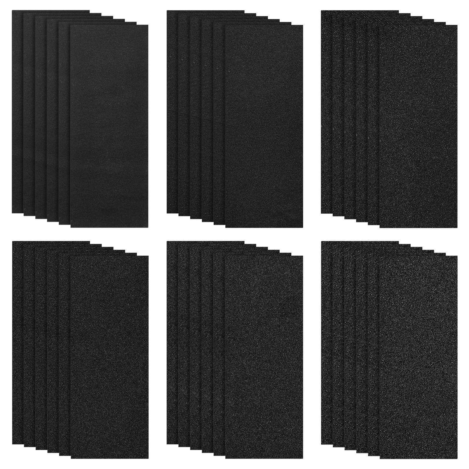 Photo 1 of Dansib 36 Sheets Waterproof Emery Cloth Sanding Paper Sheet 80 150 240 320 400 600 Grits for Metal Surfaces Solder Accessories Light Rust Removal Cleaning Sanding Automotive Polishing 3.67 x 9 Inches