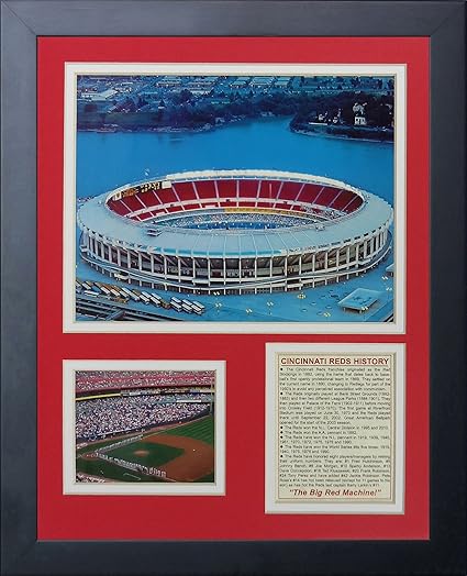 Amazon Com Cincinnati Reds Riverfront Stadium 11 X 14 Framed Photo Collage By Legends Never Die Inc Sports Outdoors