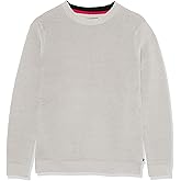 Izod Boys Solid Crew Neck Ribbed Pullover Sweater with Chest Logo