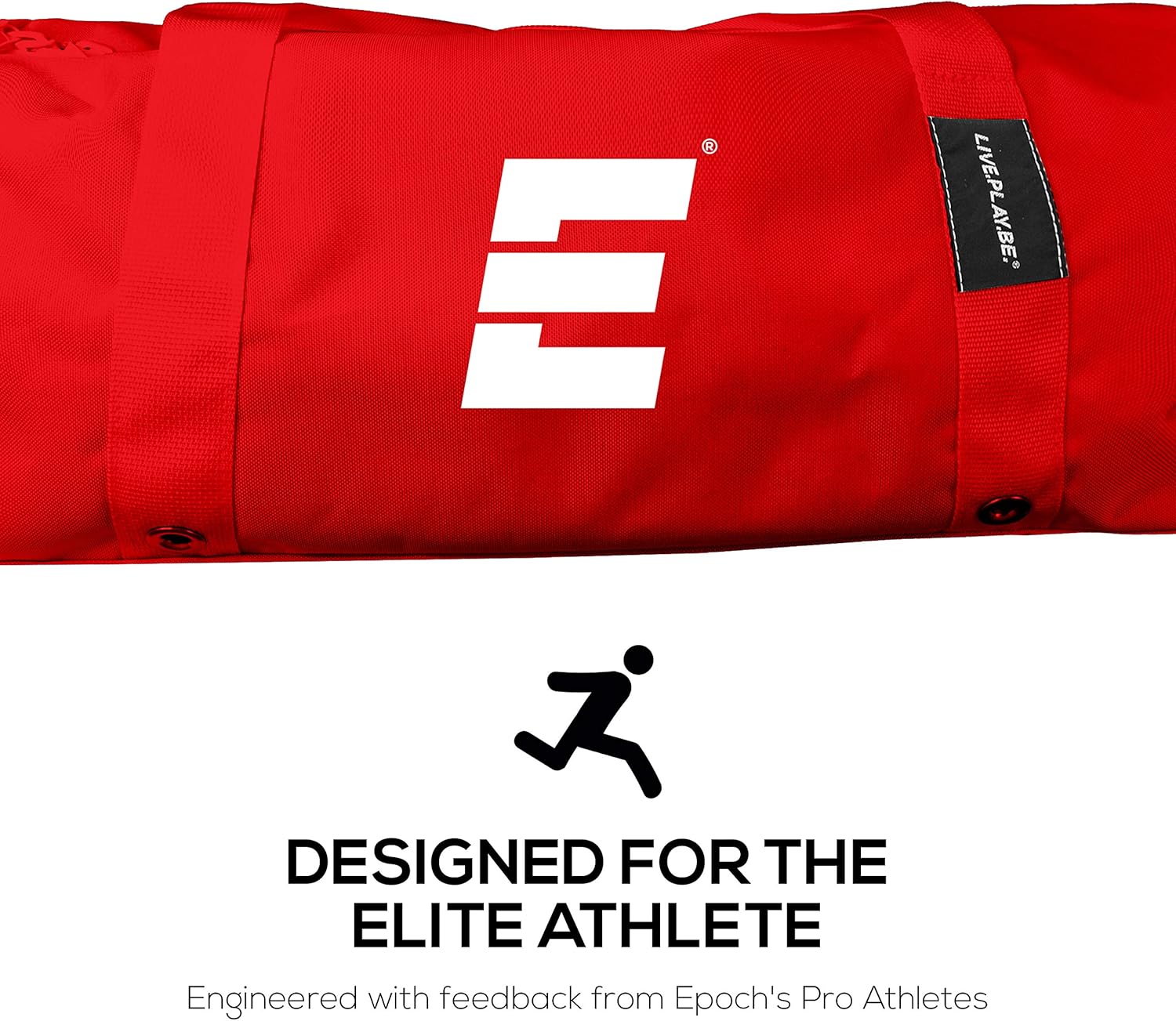 Epoch Training Team Bag - Large Duffle Bag with Shoe Compartment - Cardio Fitness Athletic Training Bag, Red : Sports & Outdoors