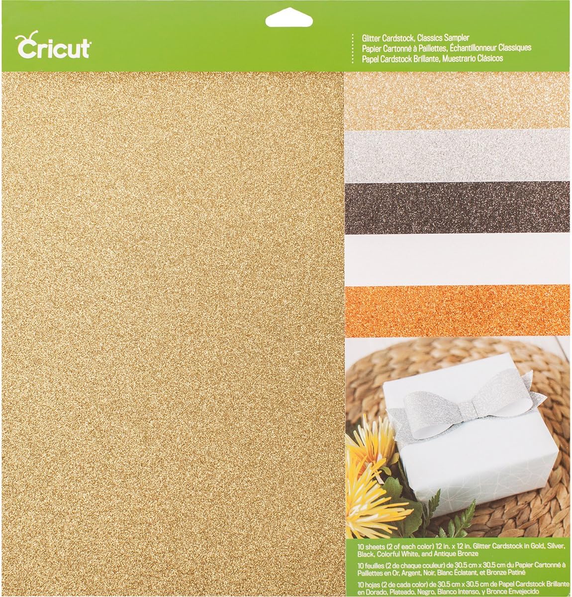 Cricut Paper & Cardstock 12" x 12" Glitter Cardstock Classics (10