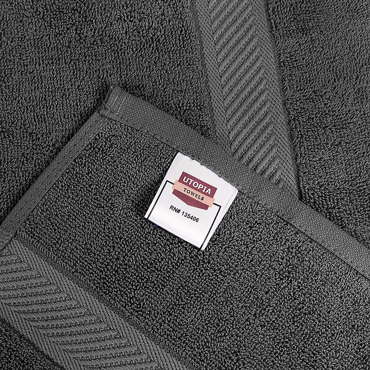 Utopia Towels Medium Cotton Towels, Gray, 24 x 48 Inches Towels for Pool, Spa, and Gym Lightweight and Highly Absorbent Quick Drying Towels, (Pack of 6): Home & Kitchen