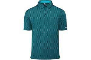 ZITY Mens Golf Shirts Short Sleeve Polo Shirt Performance Moisture Wicking Printed Poloshirt UPF50+ Tennis Casual T-Shirt