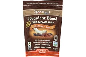 Spectrum Essentials Chia & Flax Seed, Decadent Blend with Coconut & Cocoa, 12 Oz