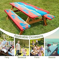 Picnic Table Cover with Bench Covers Camping