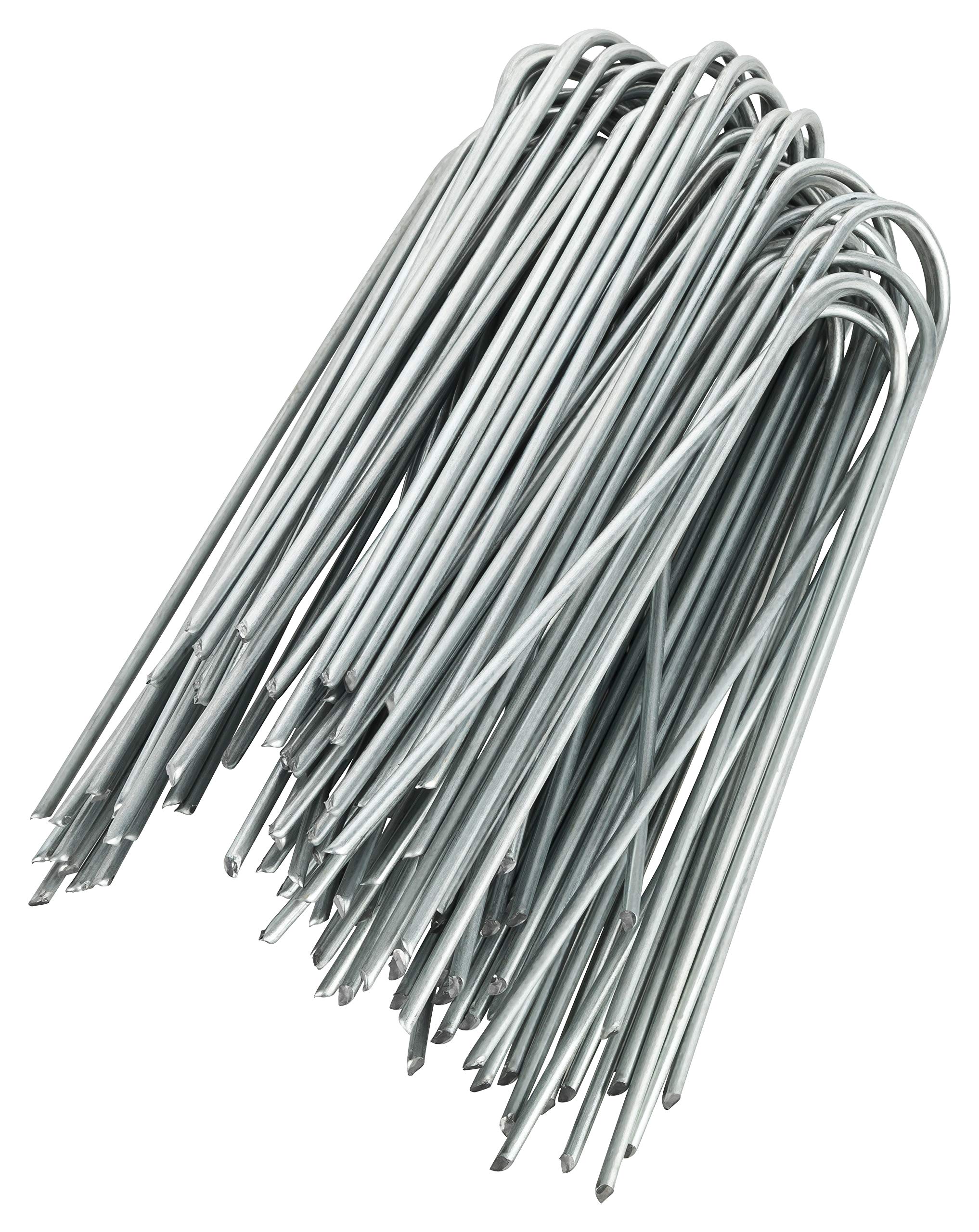 GardenMate 100Pack AntiRust 6 Inch 11 Gauge RoundTop HeavyDuty U