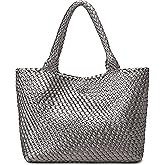 Queenoris Shoulder Bags for Women, Fashion Purses and Handbags Top Handle Vegan Leather Shopper Satchel Large Travel Tote Bag