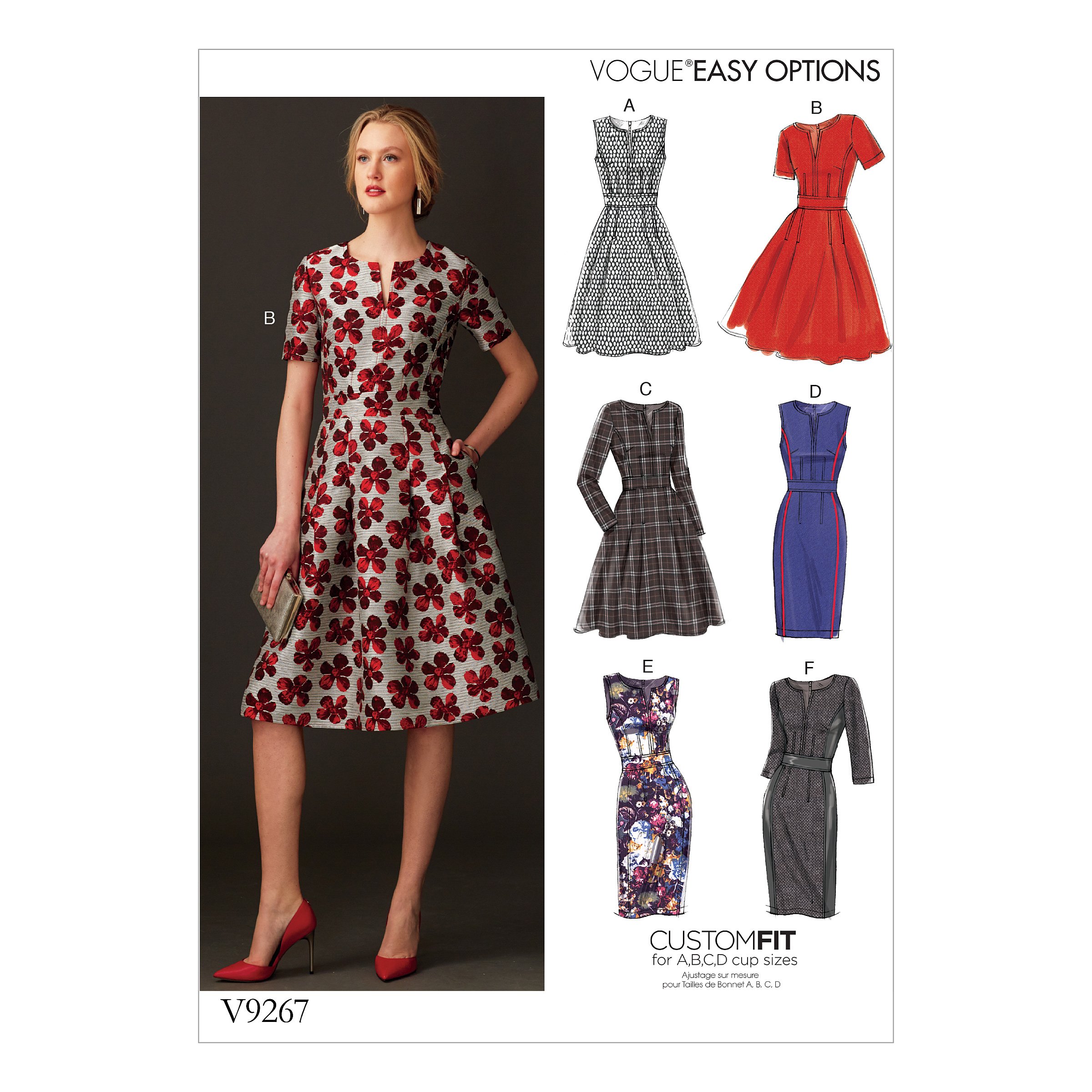 Vogue Patterns Misses Dress, Tissue, Multi-Colour, 14-22