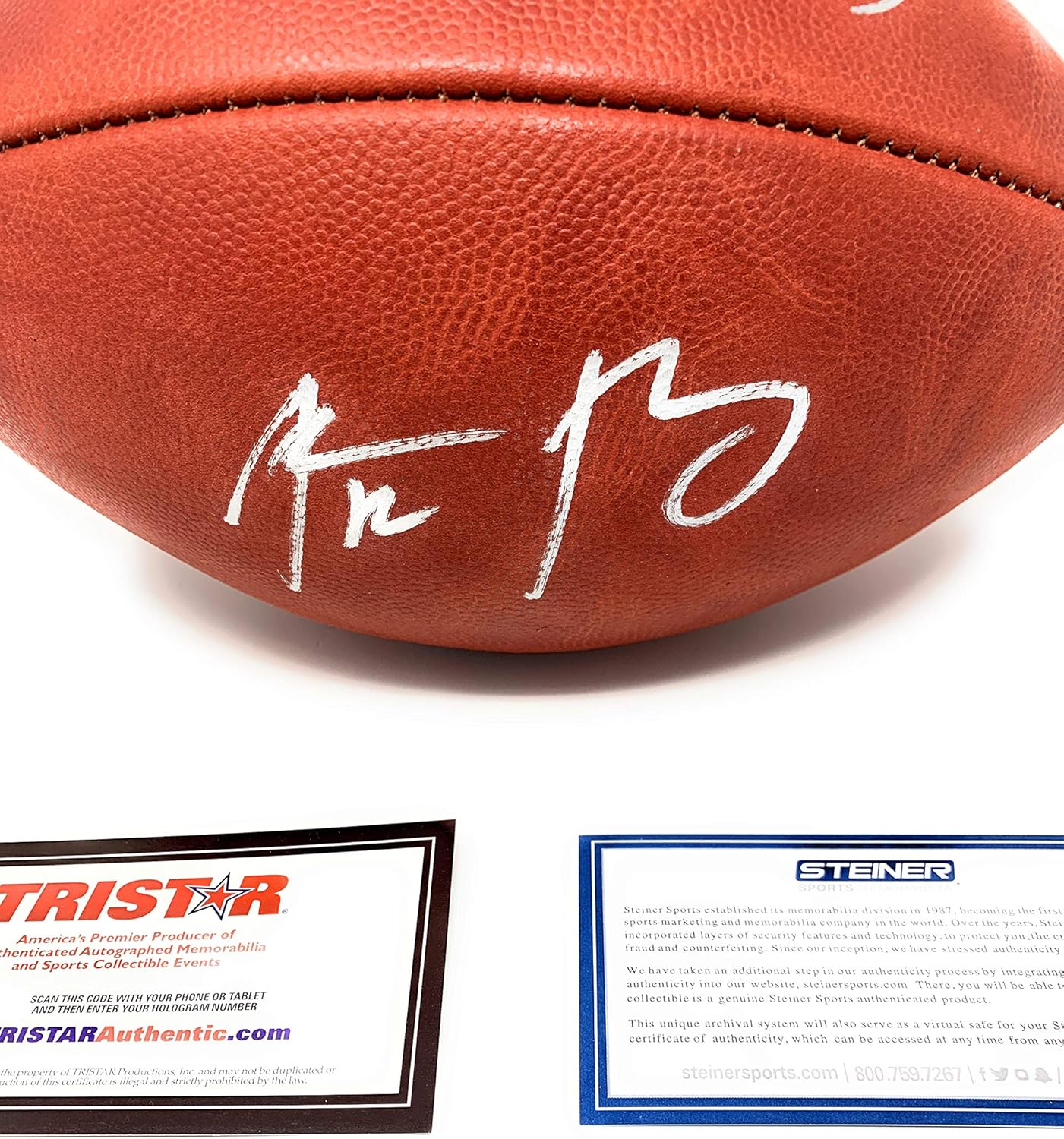 tom brady autographed football