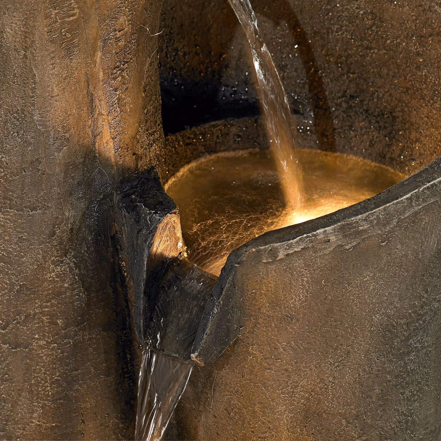 John Timberland Modern Sphere Zen Outdoor Floor Water Fountain 39 1/2" with LED Light for Exterior Garden Yard Lawn : Free Standing Garden Fountains : Garden & Outdoor