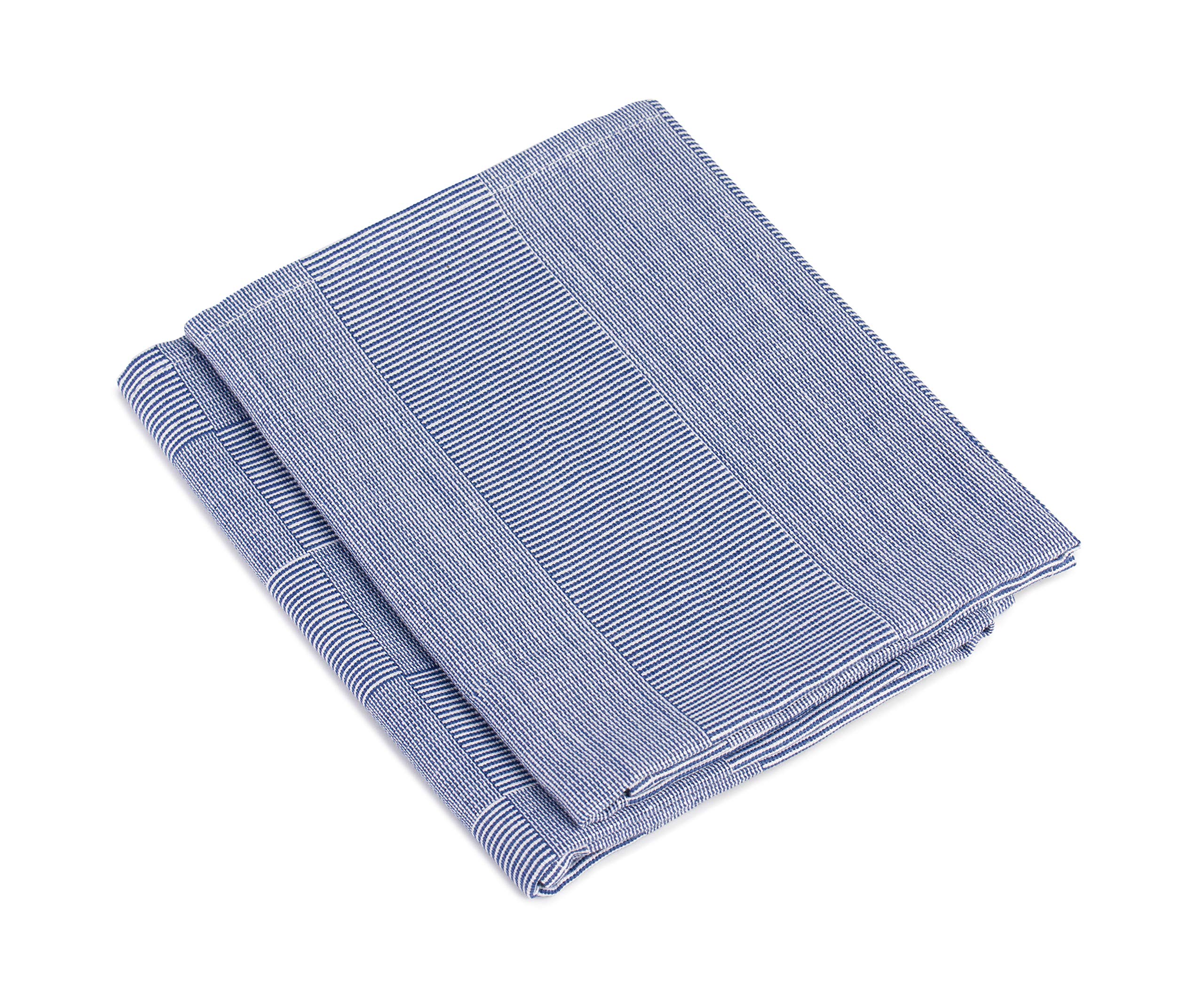 Gözze - Geschirrtuch-Set, 4-teilig, 100% Baumwolle Jacqaurd-Stoff, hohe Materialdichte (200 g/m²), 50 x 70 cm - Blau