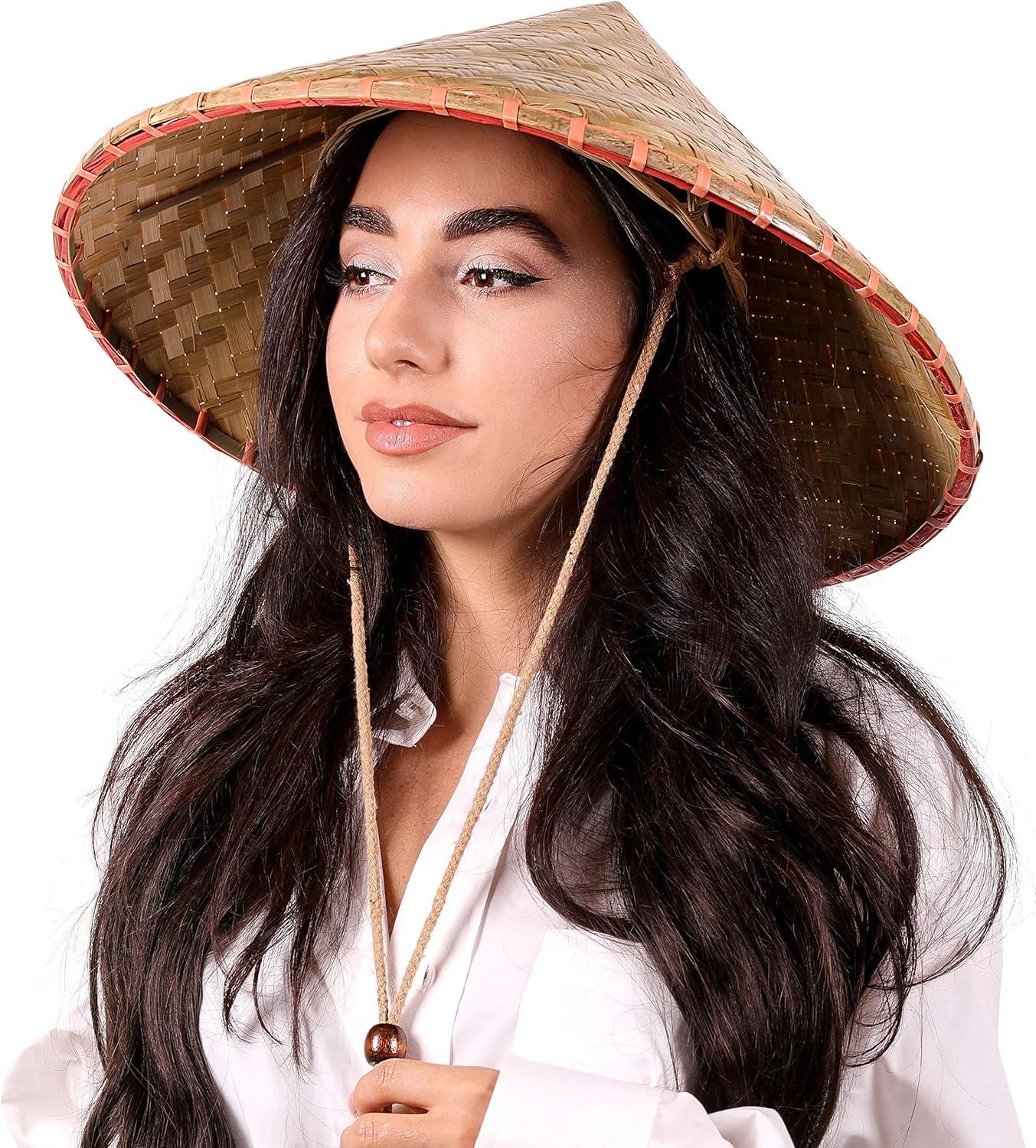 Narwhal Novelties Adult Deluxe Coolie Hat, Bamboo, Oriental Hat, Unisex: Clothing