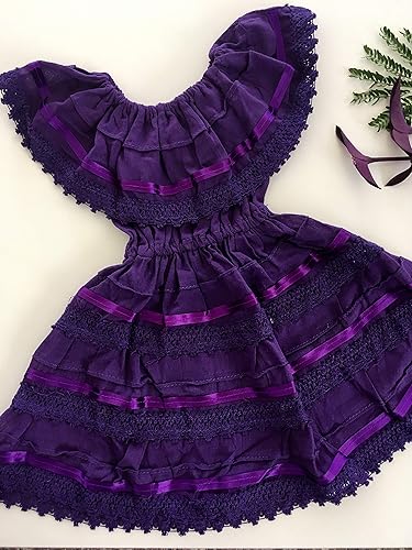 purple campesino dress