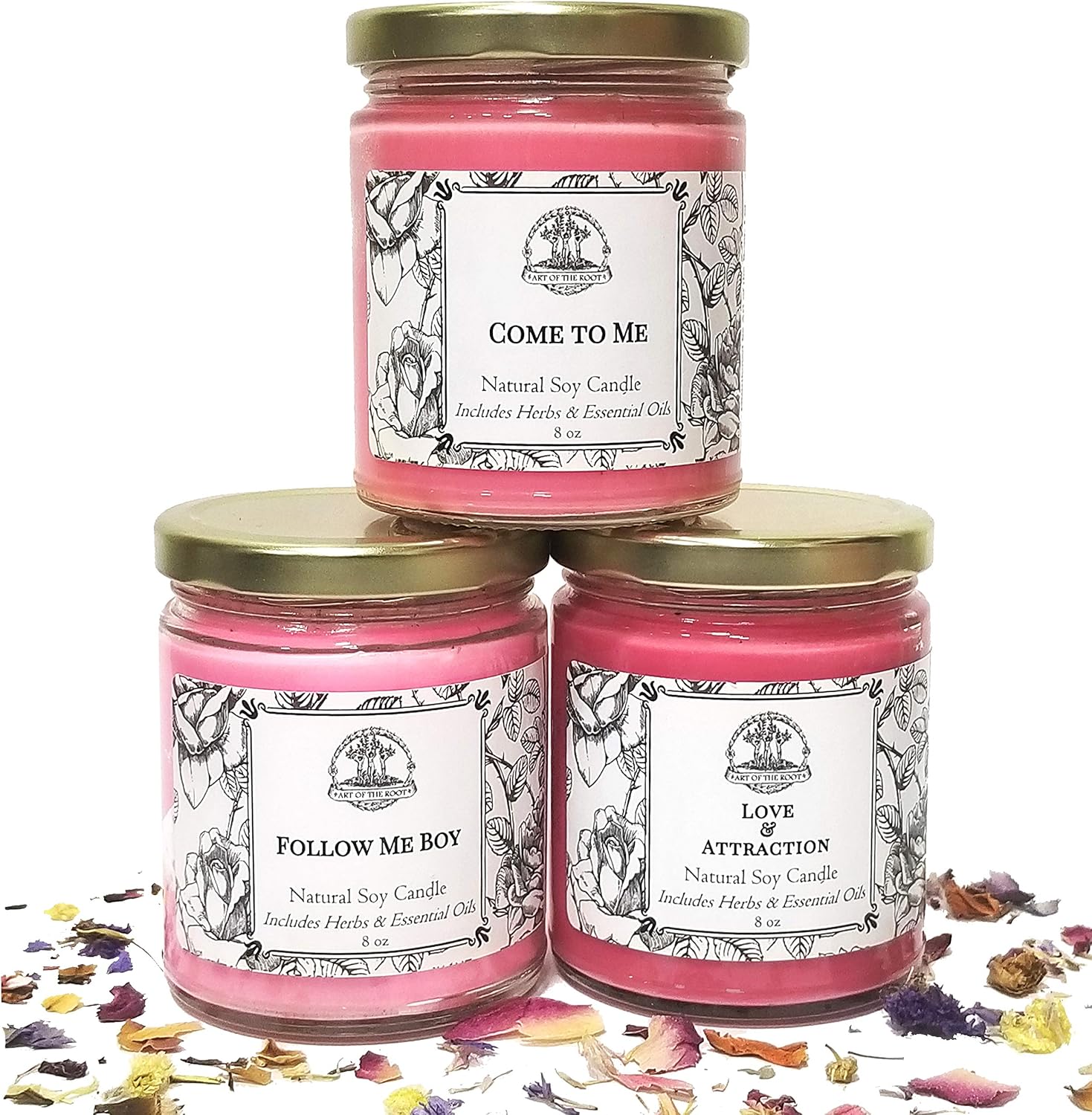 Amazon Com Art Of The Root Love Candle Spell Set For Love Attraction Commitment Relationships Seduction For Wiccan Pagan Conjure Magick Rituals Home Kitchen