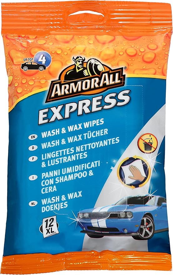 Armor All Express Wash and Wax Wipes 12 Wipes Amazon.co.uk Car