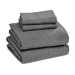 Amazon Basics Cotton Jersey 4-Piece Bed Sheet