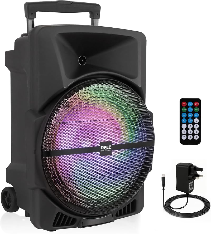 Pyle 15 Inch Portable PA Speaker 1000W Bluetooth Karaoke DJ System