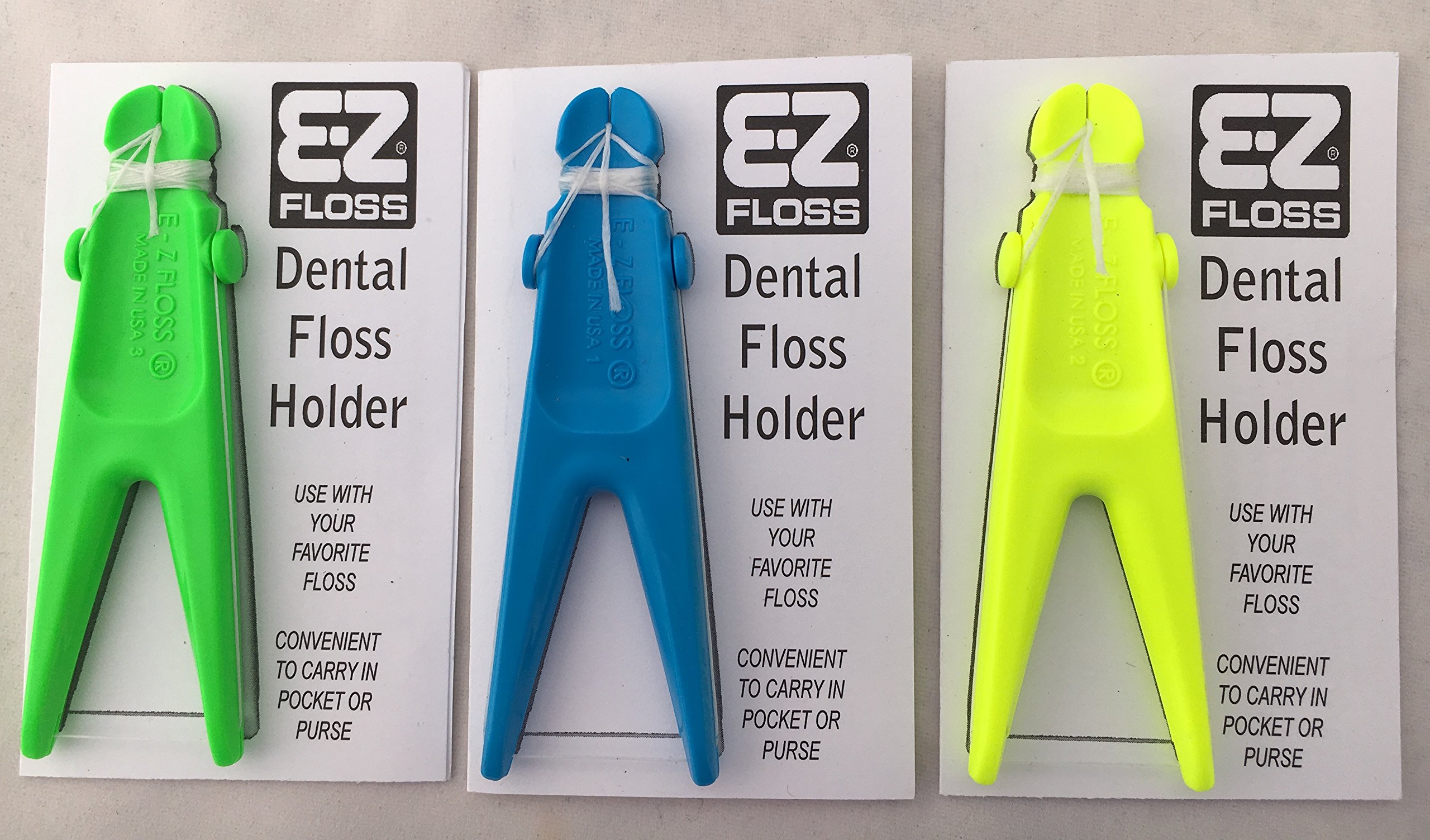 EZ Floss Dental Floss Holder (Purple, Orange, Pink) Beauty