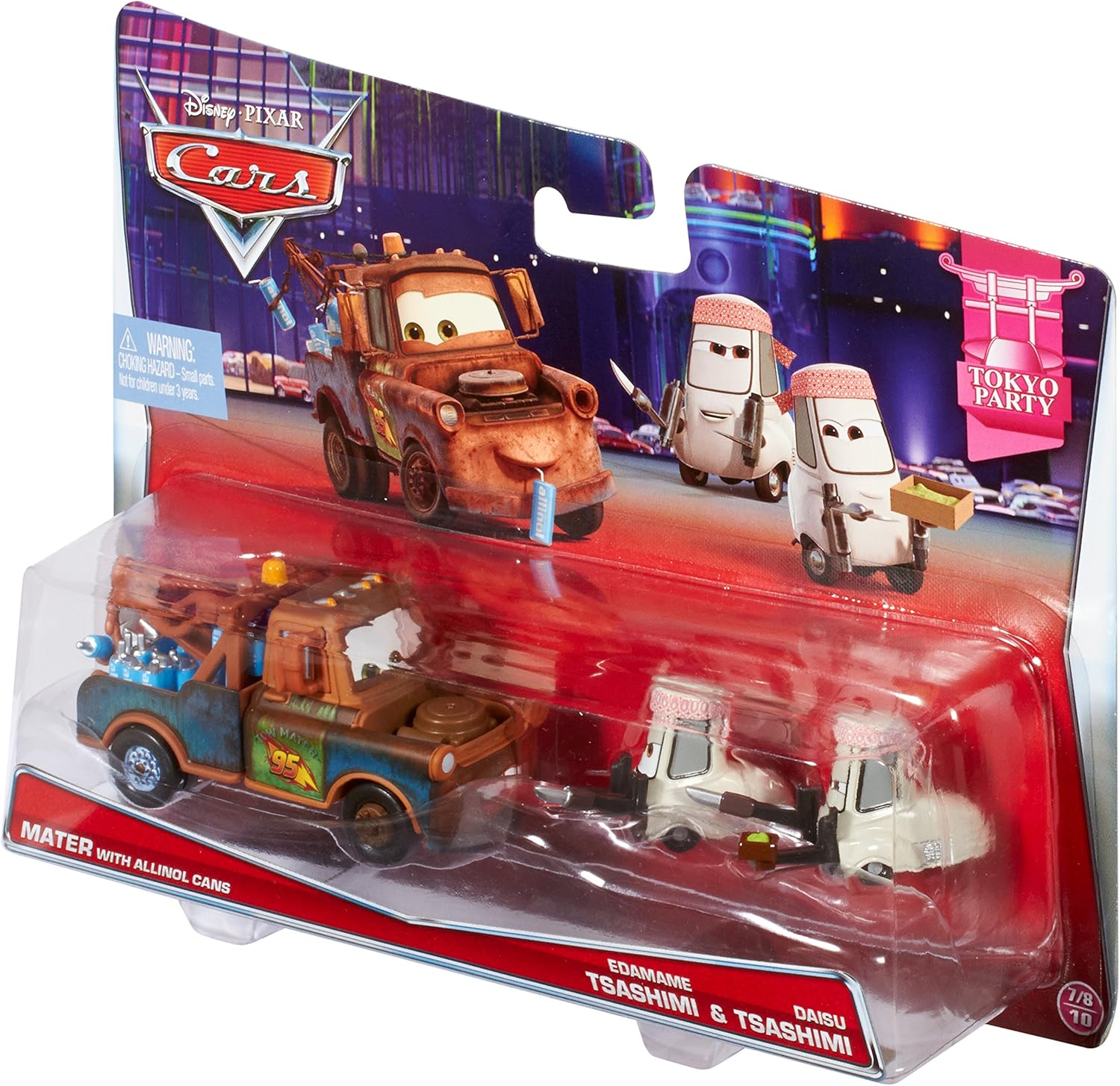 Disney Cars Cast, 1:55, car vehicles double pack, Hook & Tsashimi Pittys, Small - Image 3